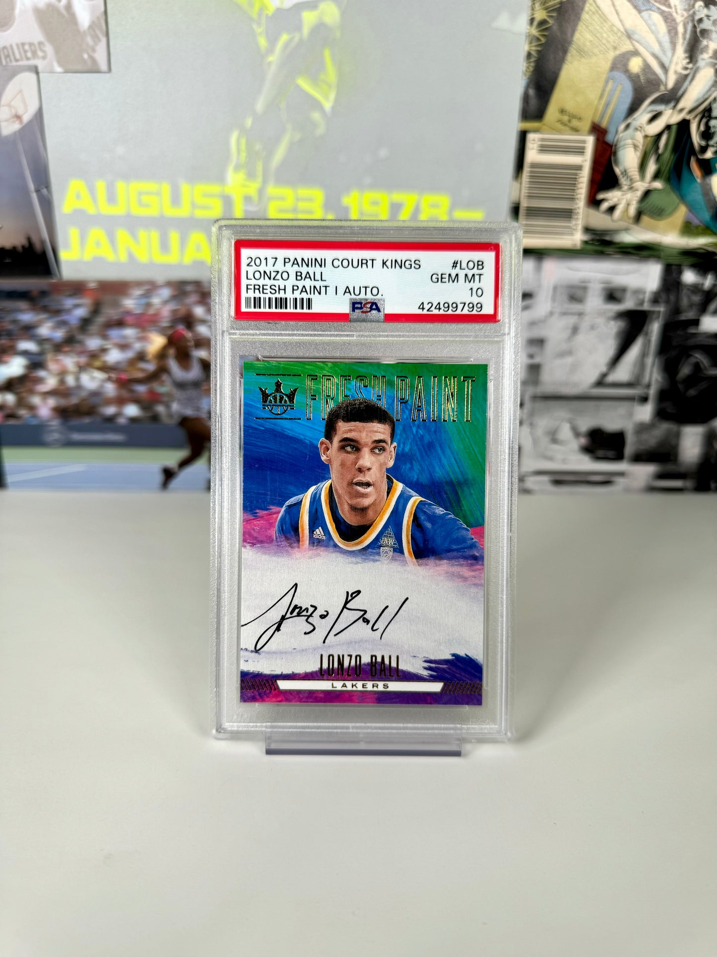 2017 Panini Court Kings Lonzo Ball Fresh Paint I Auto PSA 10