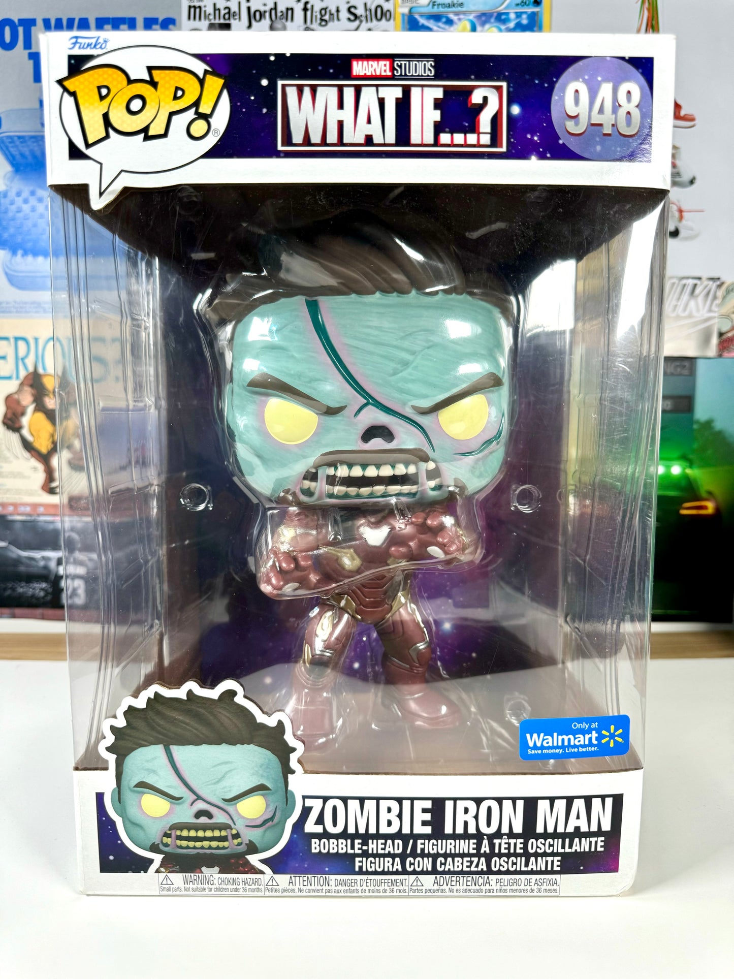 Funko Pop! Marvel Studios WHAT IF..? Zombie Iron Man Jumbo